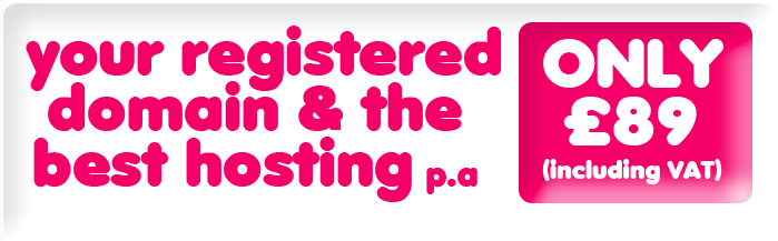 Your registered domain & the best web hosting per year for only £99